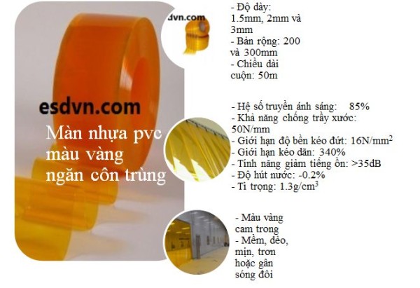 tấm nhựa màu vàng ngăn côn trùng cho nhà xưởng